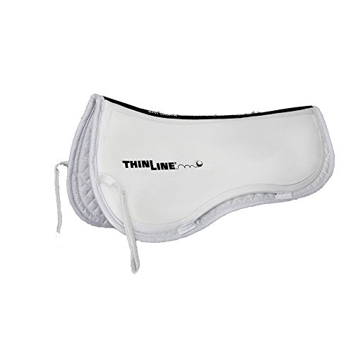 Thinline Ultra Trifecta Cotton Half Saddle Pad (Medium, White)
