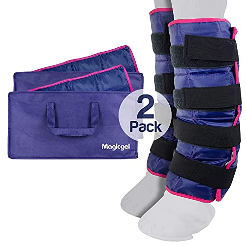 Magic Gel Horse Ice Pack with Carry Case - Twin Ice Boots | Cooling Horse Leg Wraps