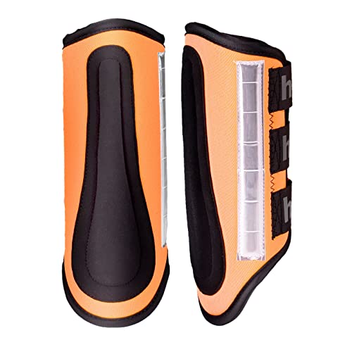 HORZE High-Visibility Reflective Neoprene Protective Horse Boots, Pair
