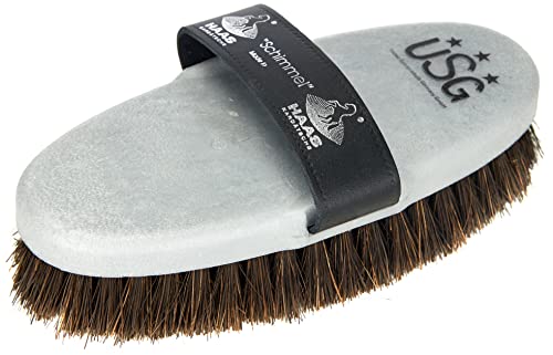 H.A.S HAAS Mould Horse Brush Large Silver, Medium