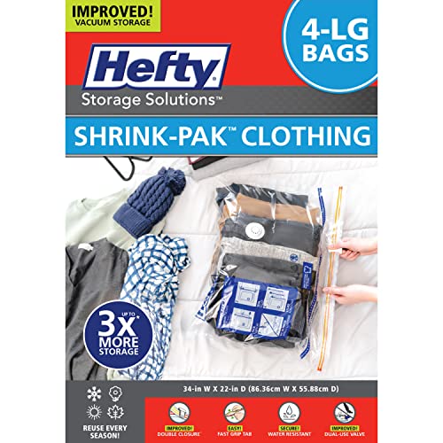 Hefty Shrink-Pak - 4 Large Vacuum Storage Bags