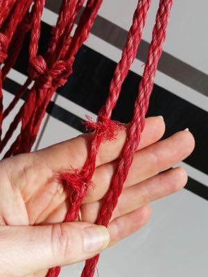 hay net that has frayed