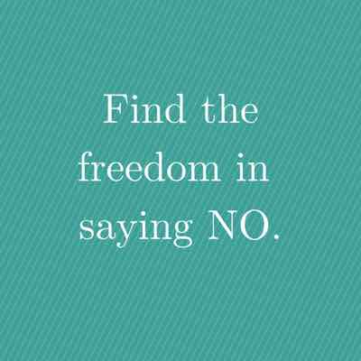 say no